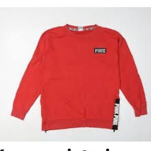 PINK Victoria's Secret Red and Black Sweatshirt
